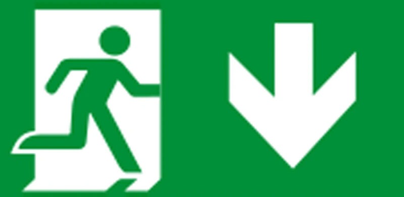 pictogram naar beneden