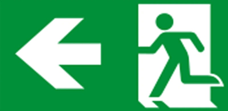 pictogram linksaf