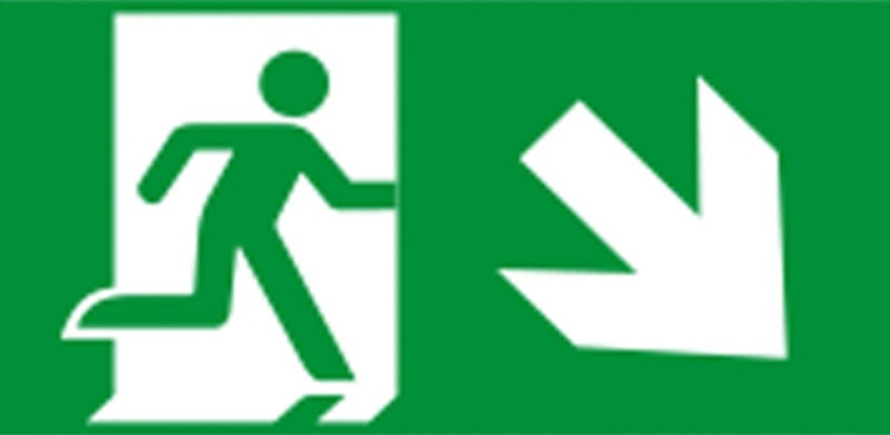 pictogram trap af rechts