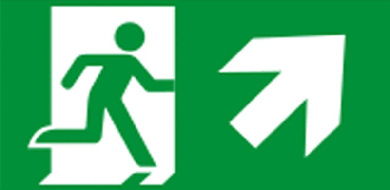 pictogram trap op rechts