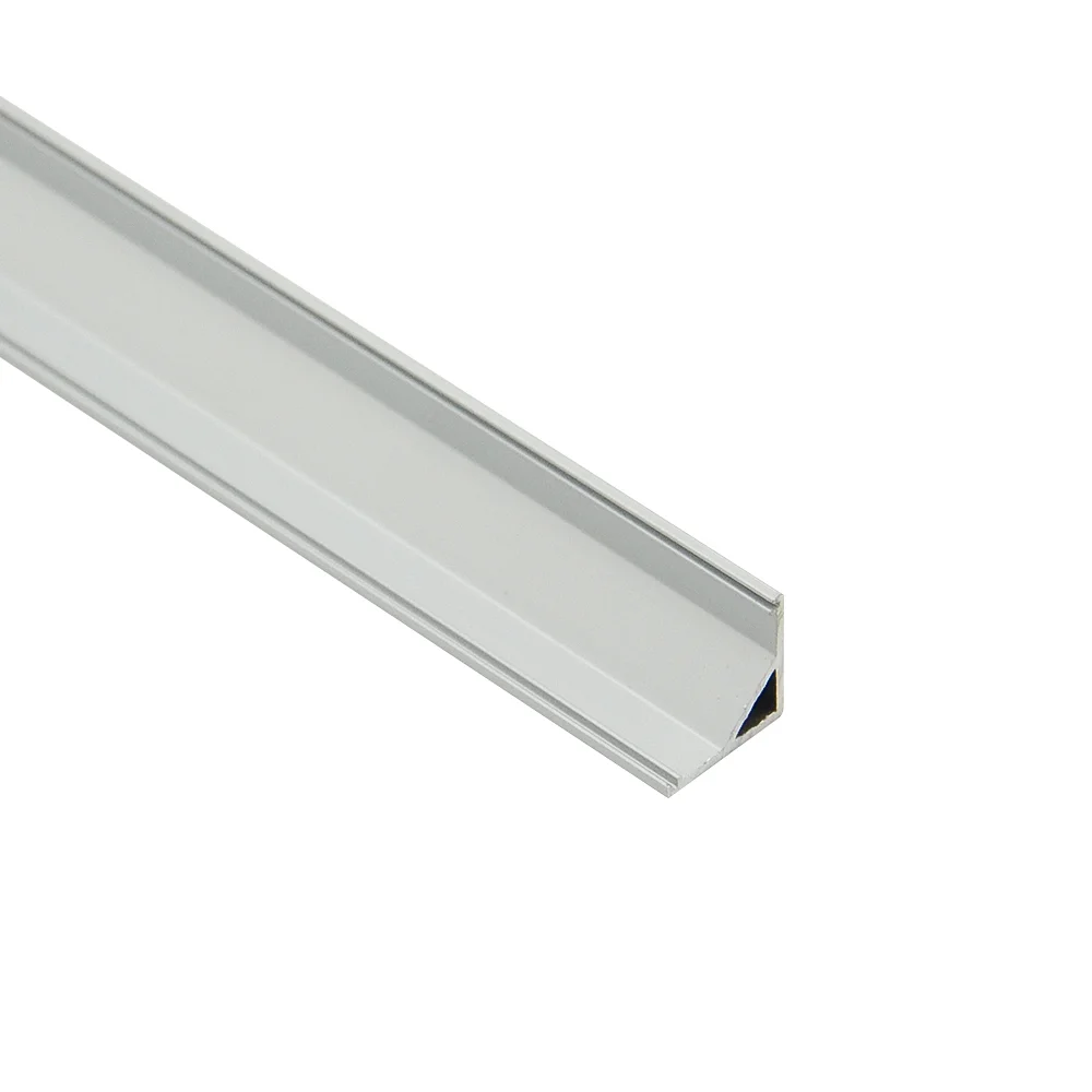 Hoekprofiel LED strip alu 16x16x2000mm + cover melk opb