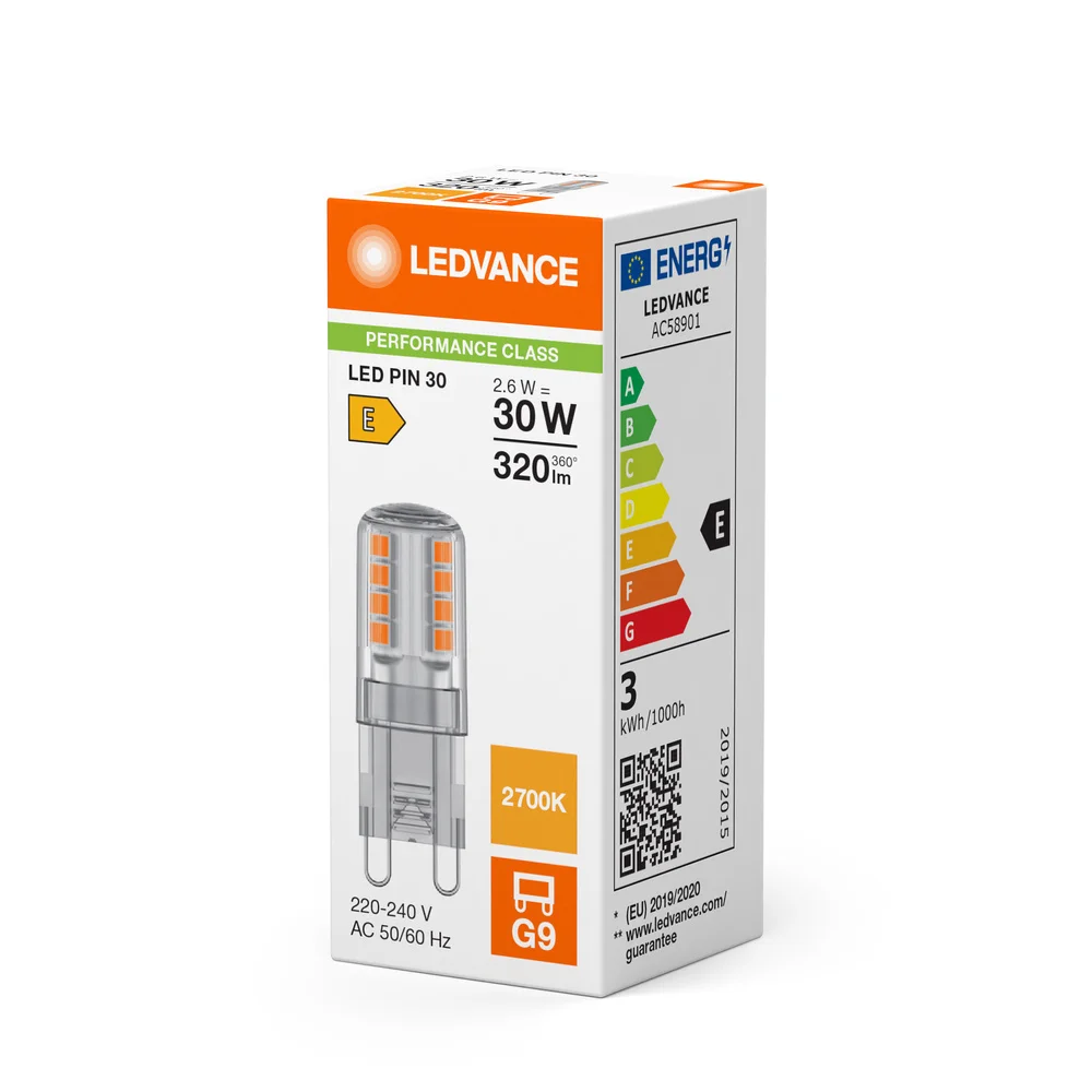 LED PIN G9 P 2.6W 827 Clear G9