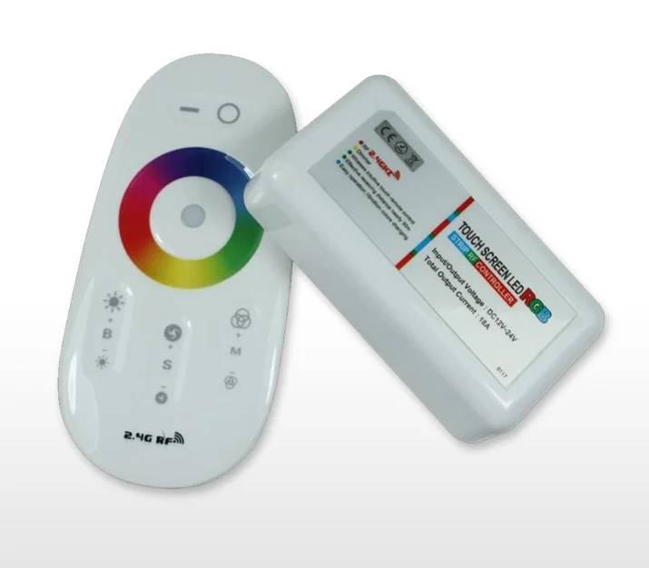 RGB controller draadloos, DC12V/24V, 3 kanalen, 216W-432W