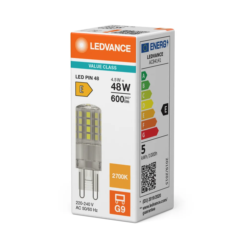 LED PIN G9 P 4.5W 827 Clear G9