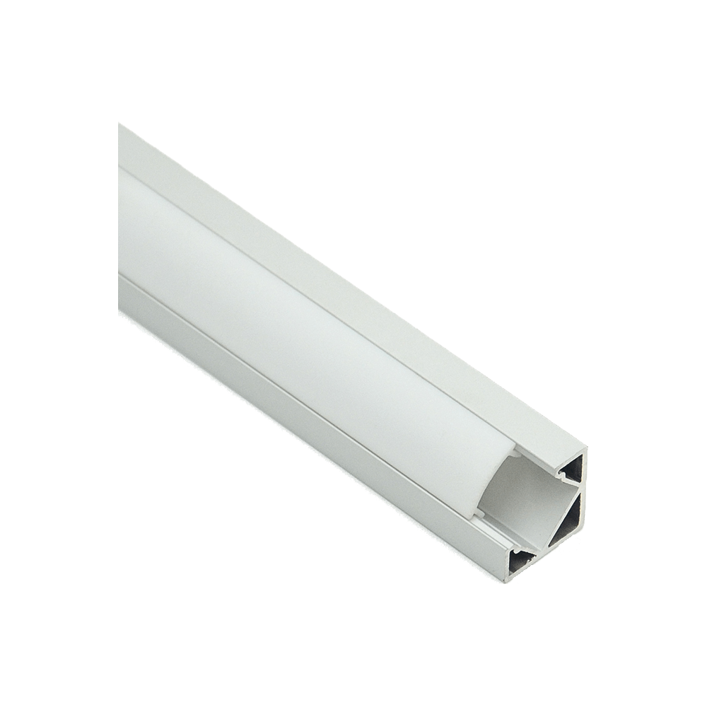 Profiel LED strip alu 23.5x10.8x2000mm + cover opaal opb