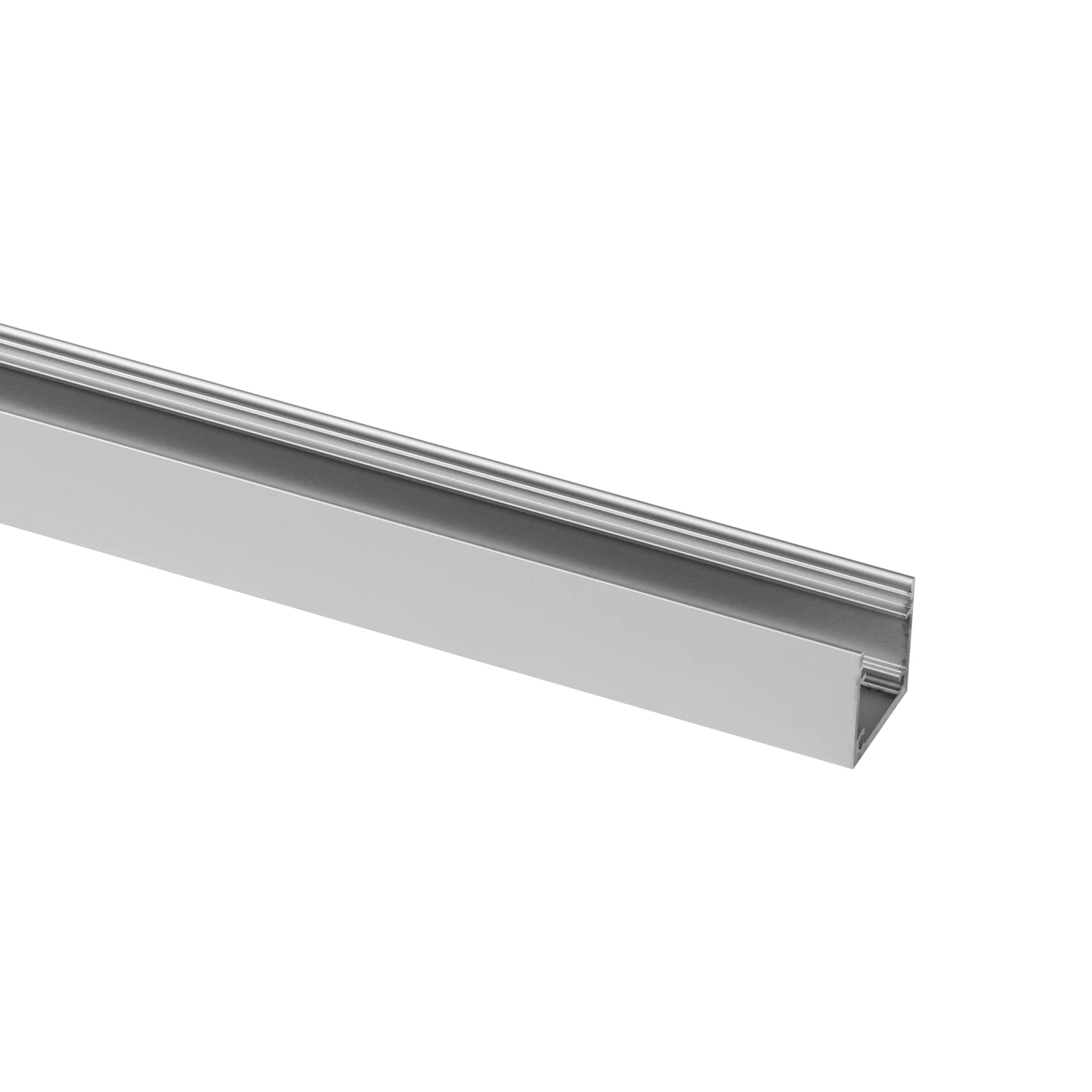 Aluminium profiel 2m, mat satijn, Opbouw, 25mm, geanodiseerd