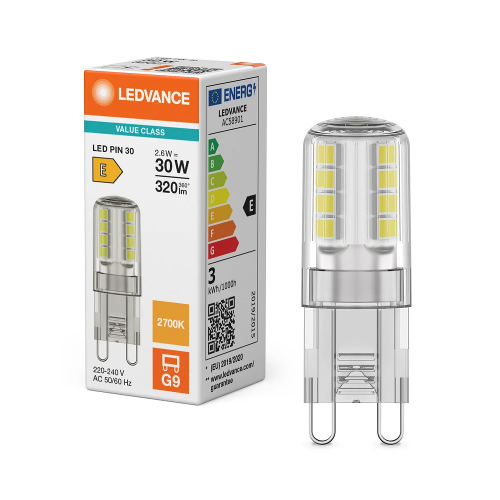 LED PIN G9 P 2.6W 827 Clear G9