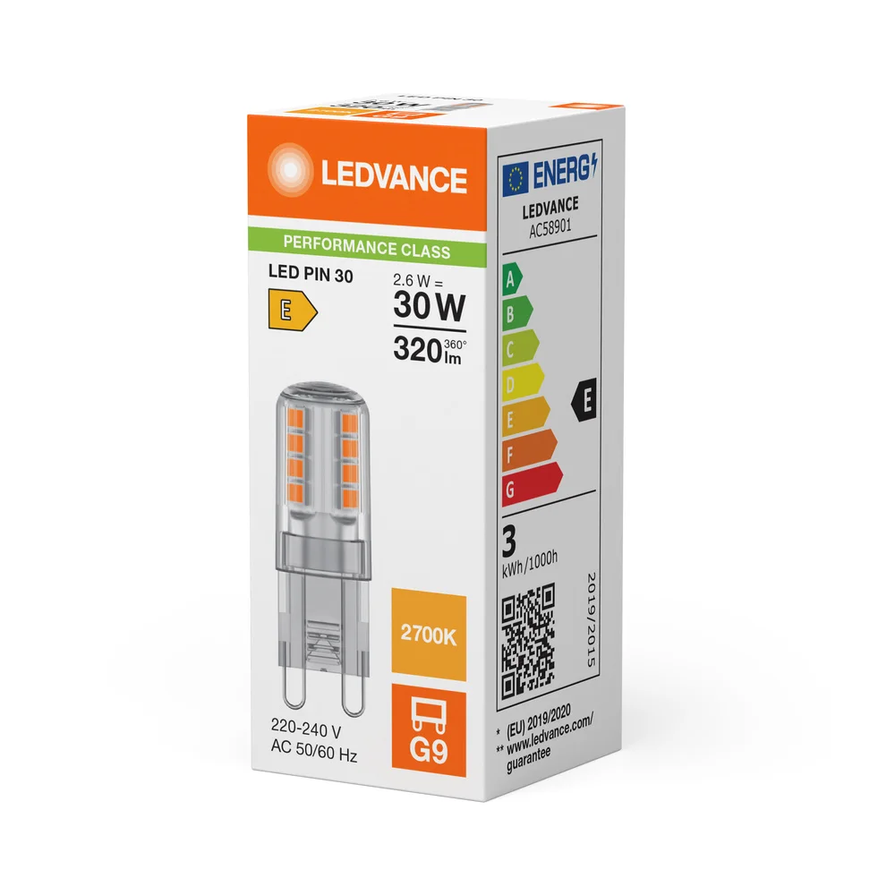 LED PIN G9 P 2.6W 827 Clear G9