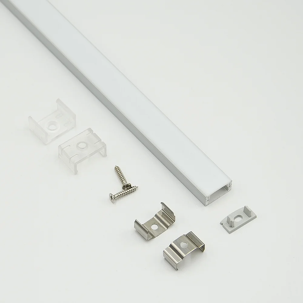 Profiel LED strip alu 17x9x2000mm + cover melk opb