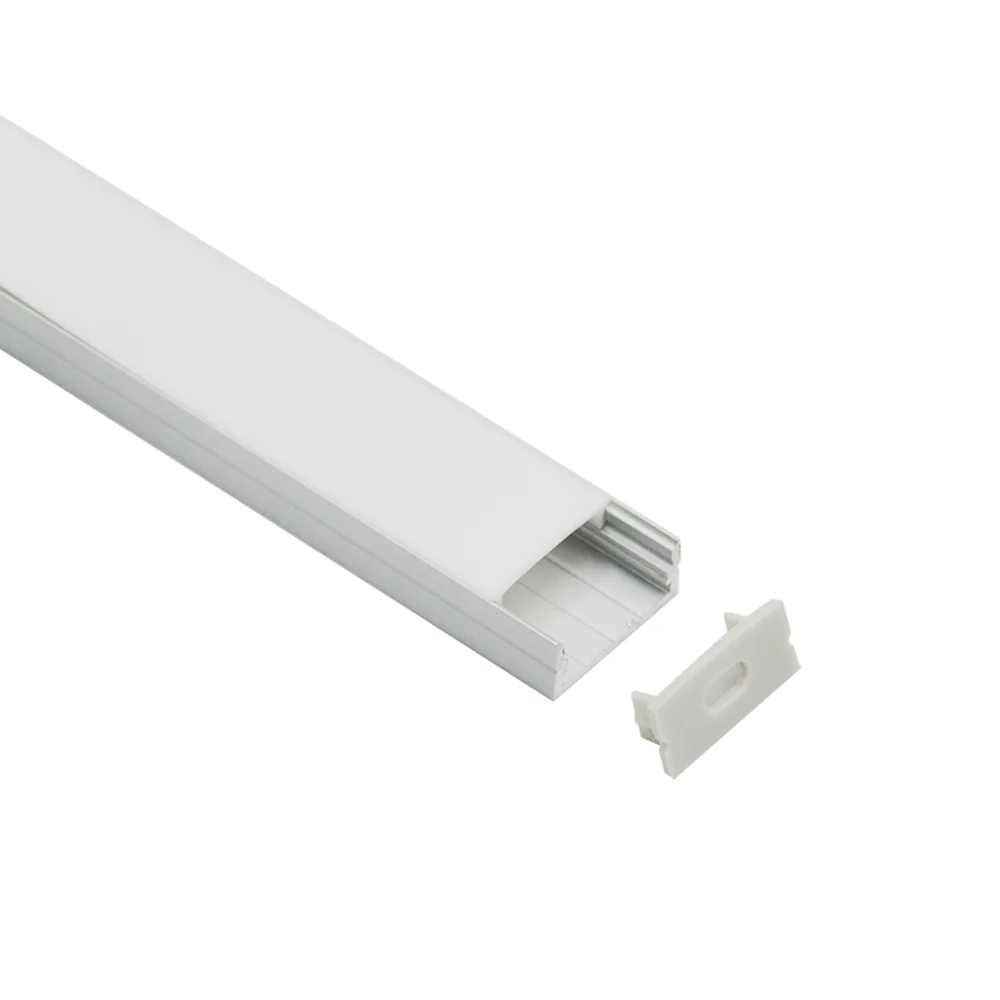 Profiel LED strip alu 23.5x10.8x2000mm + cover opaal opb