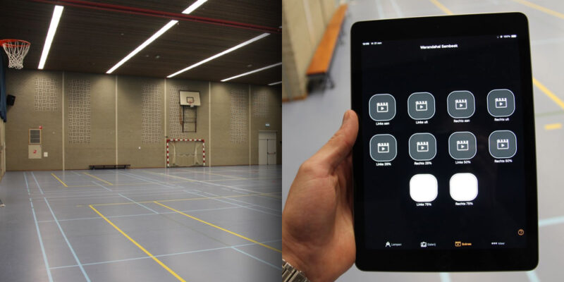 Sporthal in Sambeek met Casambi verlichting