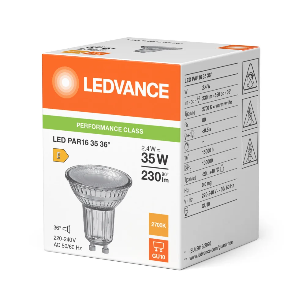 LED PAR16 V 2.4W 827 GU10