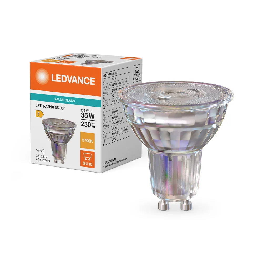 LED PAR16 V 2.4W 827 GU10