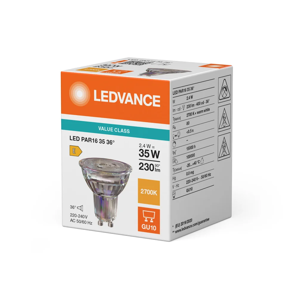 LED PAR16 V 2.4W 827 GU10